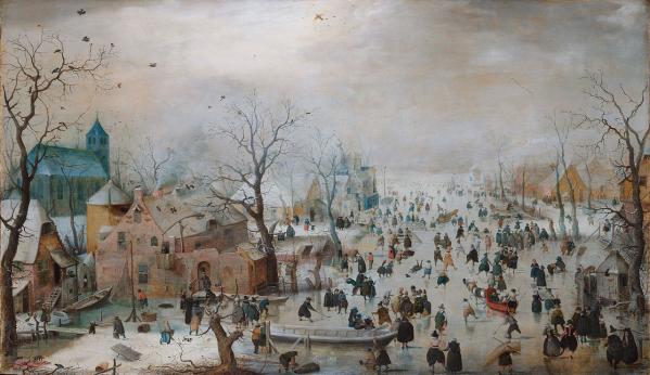 Winter landscape with skaters by hendrick avercamp